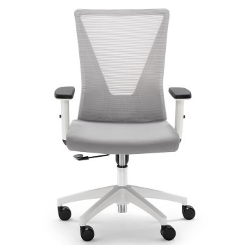 Silla estudio Tirana en color gris y blanco de Euromof