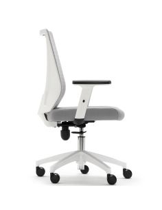 Silla estudio Tirana en color gris y blanco de Euromof