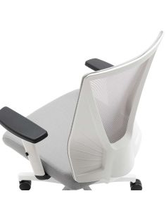 Silla estudio Tirana en color gris y blanco de Euromof