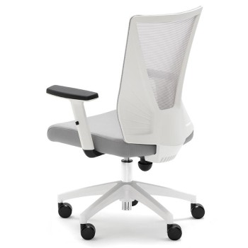 Silla estudio Tirana en color gris y blanco de Euromof