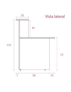 Medidas mostrador recepción Basic de JGorbe