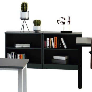 Estanteria oficina baja sin puertas de madera de Kesta