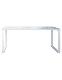 mesa escritorio de oficina color blanco marco cerrado envío rapido de aic