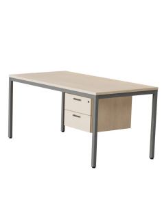 ESCRITORIO CON CAJONES LITE roble grafito