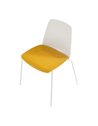Silla confidente Unnia de inclass en color blanco