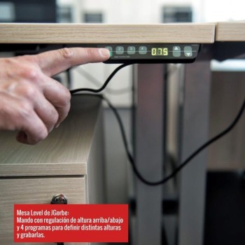 Mesa oficina elevable Level de JGorbe con mando electrónico