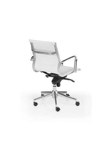 Sillón despacho Londres de Euromof con respaldo medio en color blanco