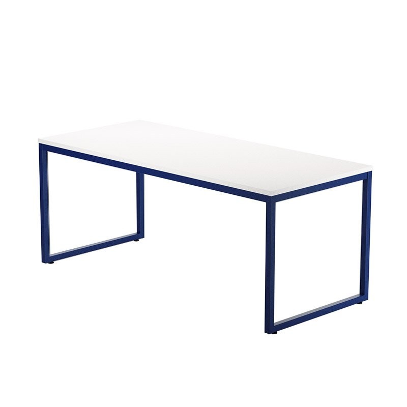 ESCRITORIO DE OFICINA STRIP DE KESTA TABLERO BLANCO ESTRUCTURA AZUL