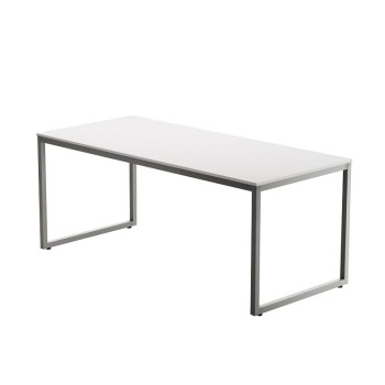 ESCRITORIO DE OFICINA STRIP DE KESTA TABLERO BLANCO ESTRUCTURA GRIS CLARO