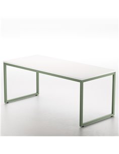 ESCRITORIO DE OFICINA STRIP DE KESTA TABLERO BLANCO ESTRUCTURA VERDE