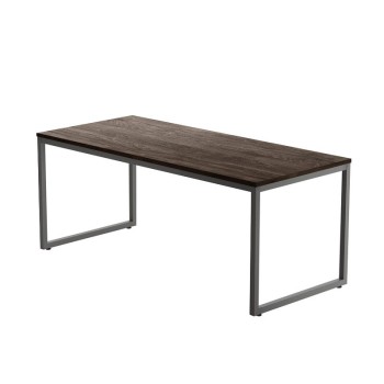 ESCRITORIO DE OFICINA STRIP DE KESTA TABLERO CASTAÑO ESTRUCTURA GRAFITO