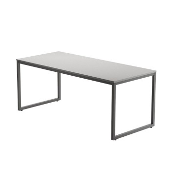 ESCRITORIO DE OFICINA STRIP DE KESTA TABLERO GRIS CLARO ESTRUCTURA GRAFITO