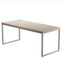 ESCRITORIO DE OFICINA STRIP DE KESTA TABLERO ROBLE ESTRUCTURA GRIS CLARO