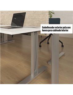 Escritorio esquinero T-Fusion Panel de Emobok