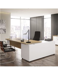 Mesa de despacho Hebe de Emobok con mueble auxiliar