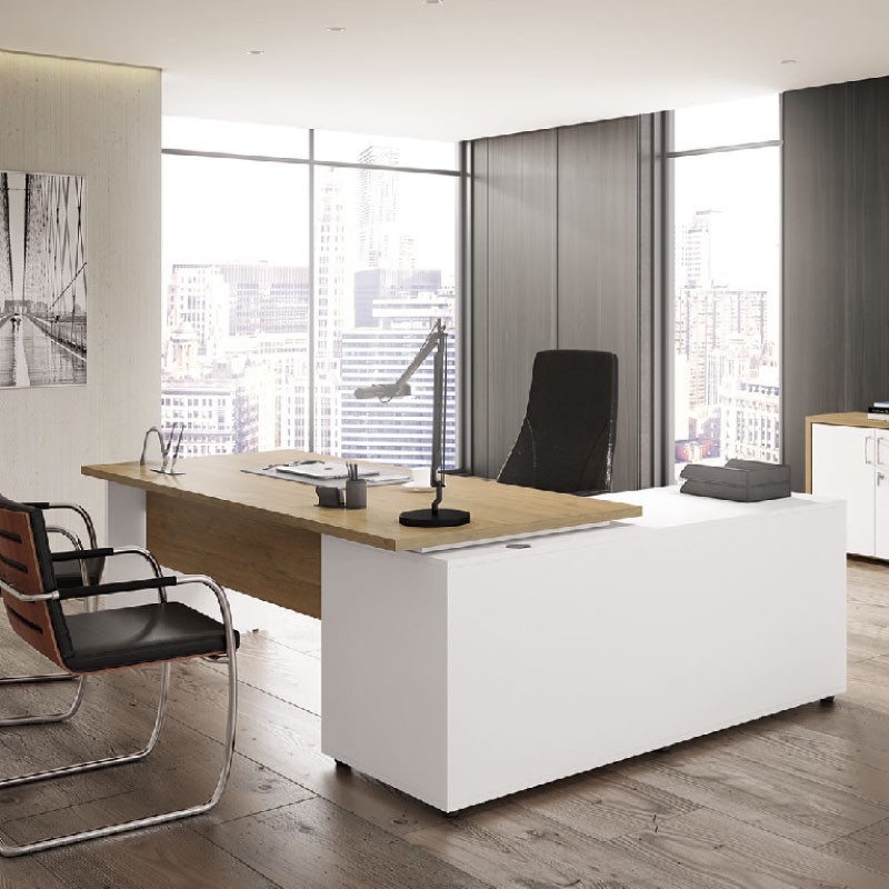 Mesa de despacho Hebe de Emobok con mueble auxiliar