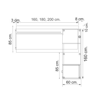 Mesa de despacho Hebe de Emobok con mueble - La Oficina Online