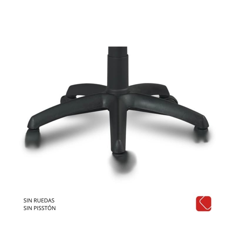 Base silla oficina negra de nylon