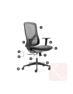 Silla ergonómica diseño Nantes de Euromof EN 1335 - La Oficina Online