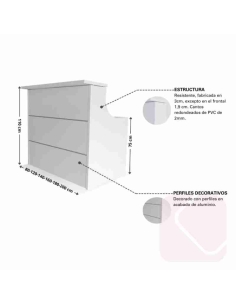 Mostrador para recepción Euro de Euromof - Laoficinaonline.es