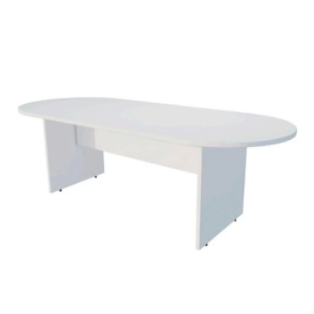 Mesa ovalada con base en h de euromof