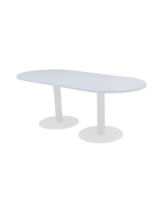 Mesa ovalada con bases metálicas euromof
