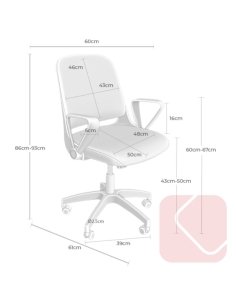 Silla de estudio y oficina moderna en blanco Siracusa - La Oficina Online