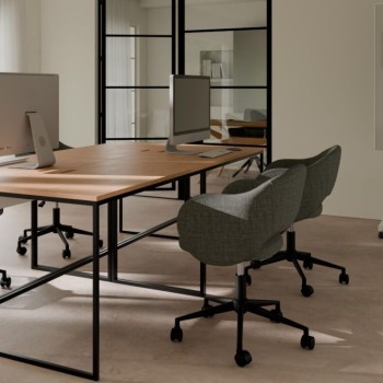 Silla de oficina tallin en color gris oscuro