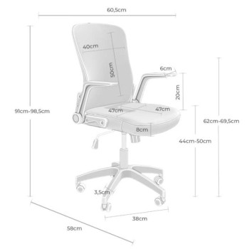 Silla de estudio oficina blanca manchester