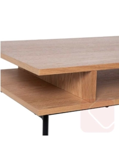 Escritorio Alabama roble/negro de madera con cajón