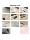 Pasacables, enchufes y accesorios de electrificación mesa oficina Flink