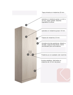 Armario alto de oficina con puertas de Kesta - Laoficinaonline.es