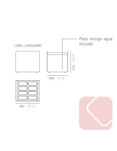 Paragüero CREPE de diseño para oficina Systemtronic - Laoficinaonline