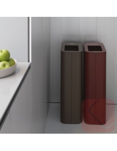 Papelera de reciclaje con tapa metálica DROP TOP - Laoficinaonline