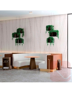 Paragüero Sou de Systemtronic, diseño en acero pintado con recogida de agua y opción de montaje mural o de pie.