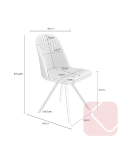 SILLA FIJA TAPIZADA CRIS DE SOMCASA