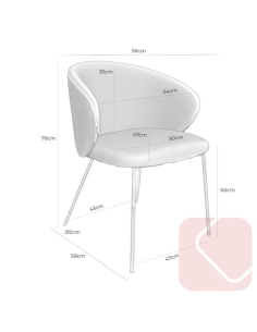 Silla estilo vintage Merida de Somcasa - Laoficinaonline.es