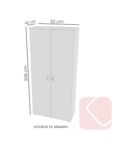 Armario de oficina alto con puertas de Euromof entrega rápida- Laoficinaonline.es