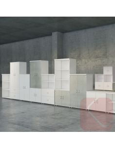 Armario alto con puertas bajas de Euromof entrega rápida - Laoficinaonline