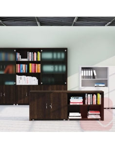 Armario medio con puertas de Euromof entrega rápida-  La Oficina Online