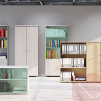 Armario medio con puertas bajas de Euromof con stock - Laoficinaonline