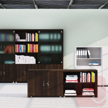 Armario medio con puertas bajas de Euromof con stock - Laoficinaonline