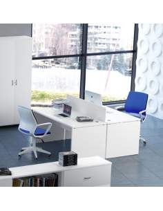 Mesa blanca oficina serie euro 2000 entrega express