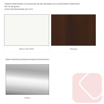 Mesa de despacho ejecutiva Volga de Euromof - Laoficinaonline.es