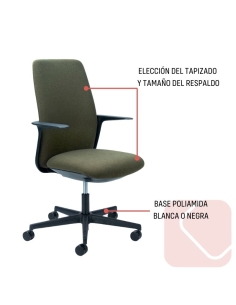 Sillón de diseño Levita respaldo bajo moderno  - Laoficinaonline.es