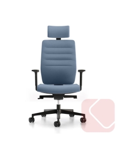 Happiness es un sillón direccional con o sin reposacabezas regulable en altura e inclinación espumado y tapizado.