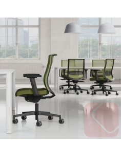 Sillón direccional Win negro respaldo alto y bajo - Laoficinaonline.es