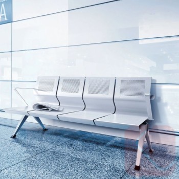 BANCADA DE ESPERA B71 SYTA. ESTRUCTURA METÁLICA CON ASIENTOS Y RESPALDOS DE CHAPA DE ACERO.