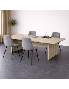 Mesa rectangular de reunión económica de Euromof - Laoficinaonline.es