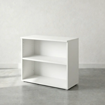 Estantería baja de oficina con entrega rápida.